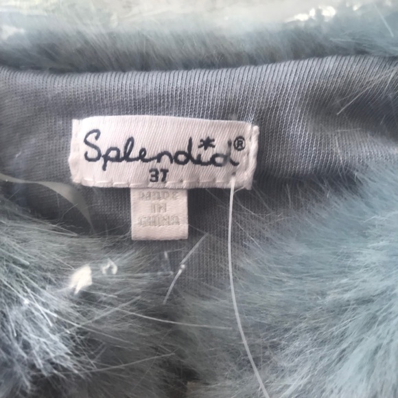 NEW TODDLER GIRL 3T FAUX FUR VEST JACKET FULL ZIP BY SPLENDID NWT - Picture 5 of 6